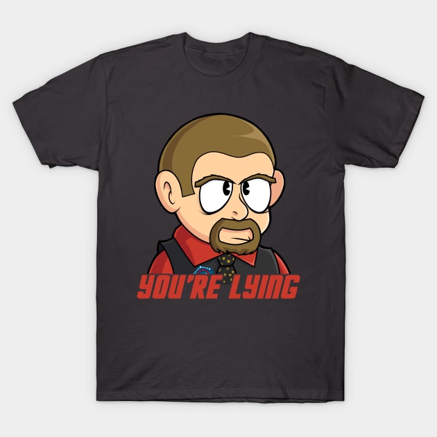 MDF Freeze Emoji "You're Lying" T-Shirt by freezethecomedian